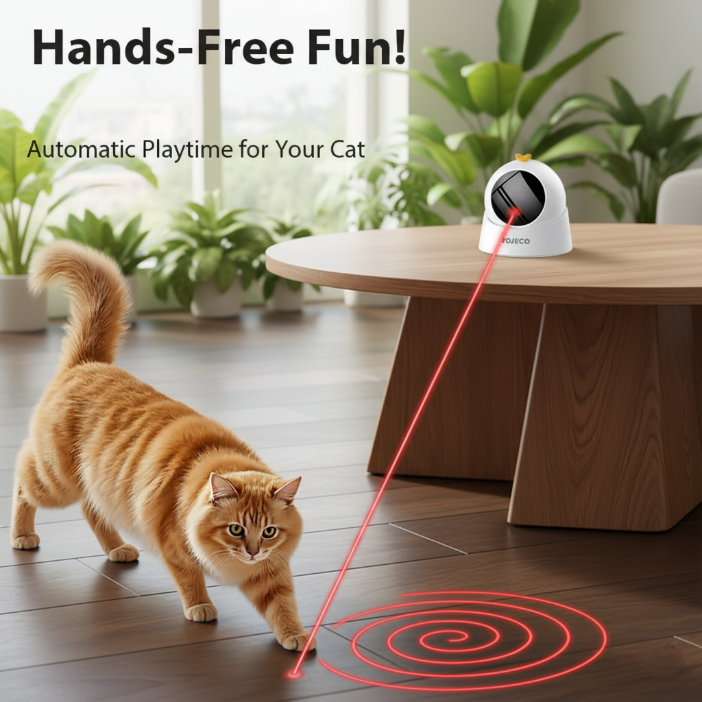 LaserDash Smart Toy 🔴 – Automatic, Adjustable & Engaging Kitty Fun