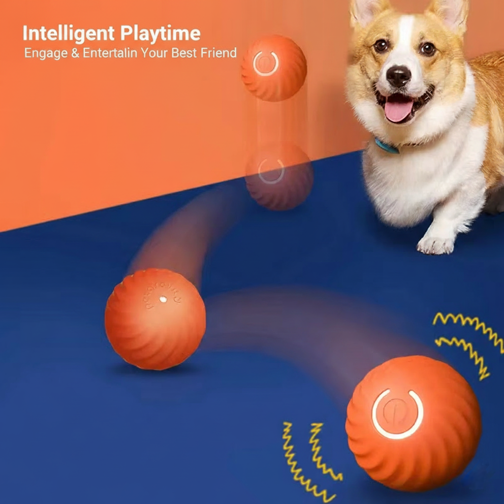 PupPlay Smart Ball 🐾 – Automatic Bouncing Dog Toy