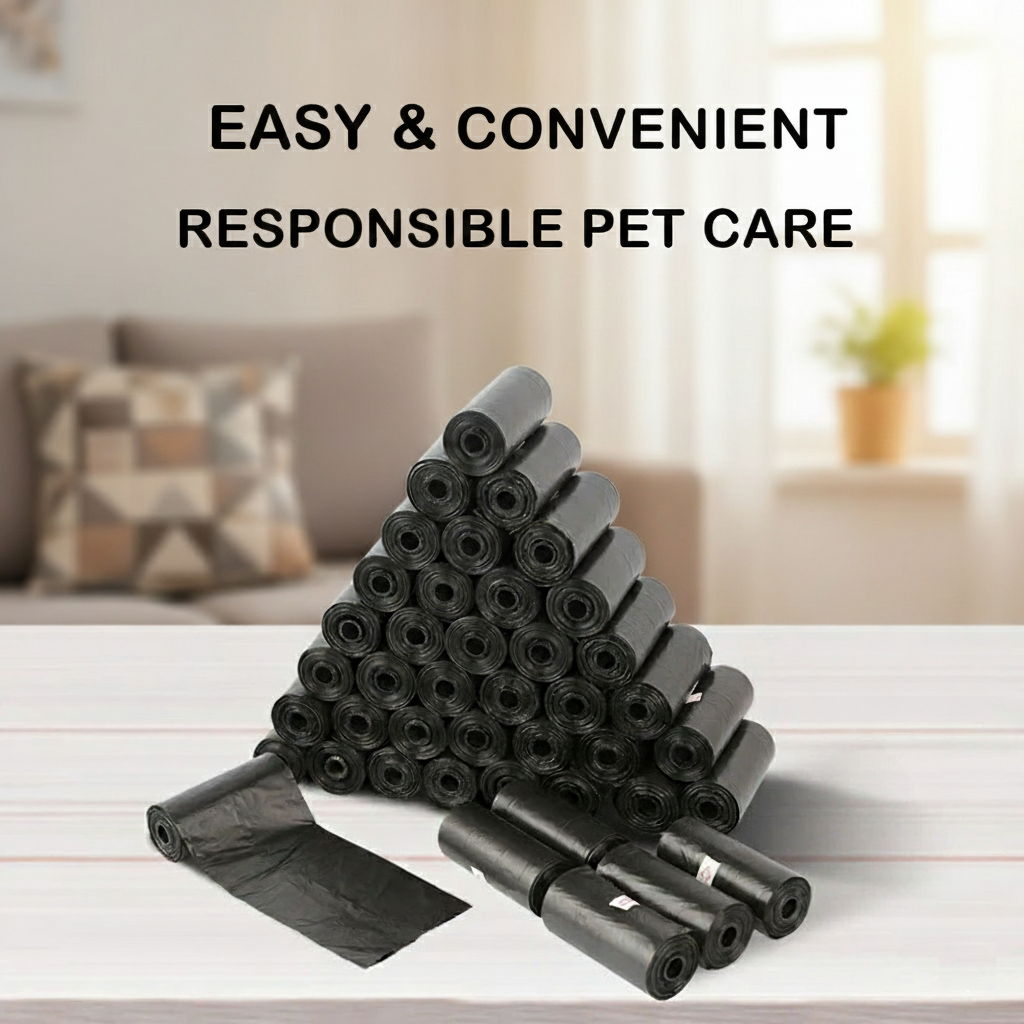 PawClean Poop Bags 🐾 – 15 Bags/Roll