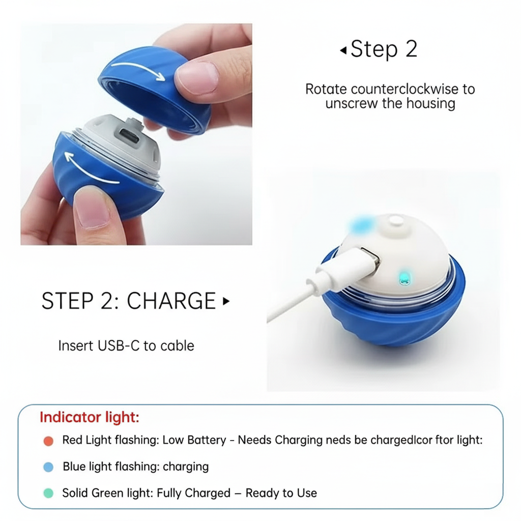 PupPlay Smart Ball 🐾 – Automatic Bouncing Dog Toy