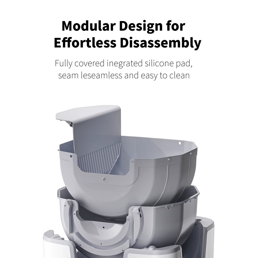 Furoomate LitterBot F6 ✨ – Open-Top Auto-Sifting Odor Control