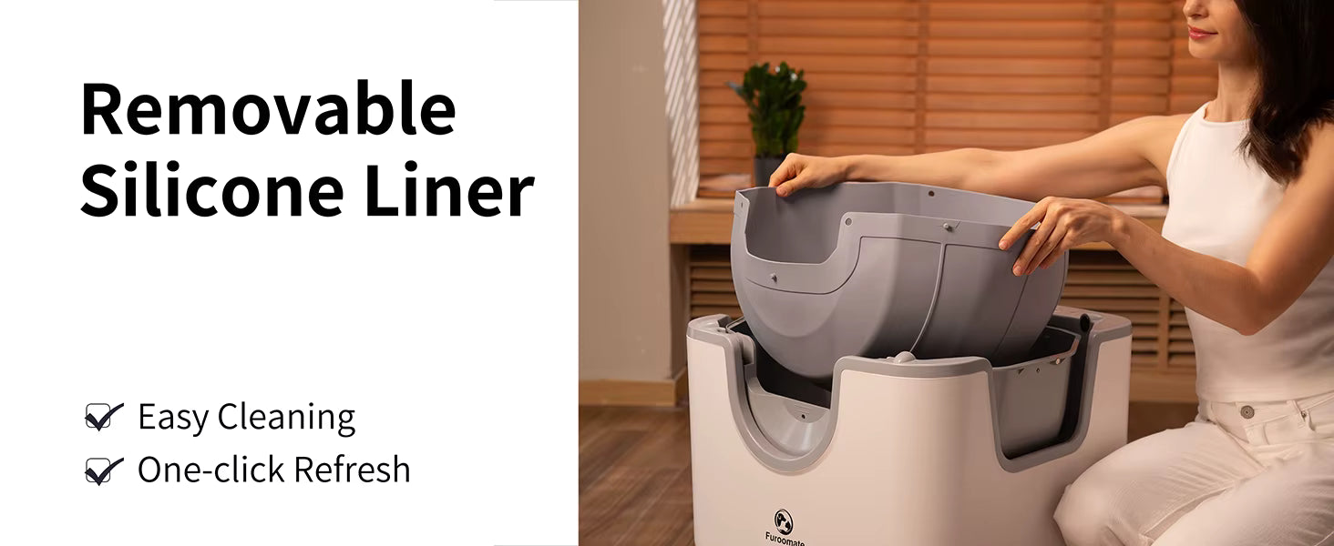 Furoomate LitterBot F6 ✨ – Open-Top Auto-Sifting Odor Control