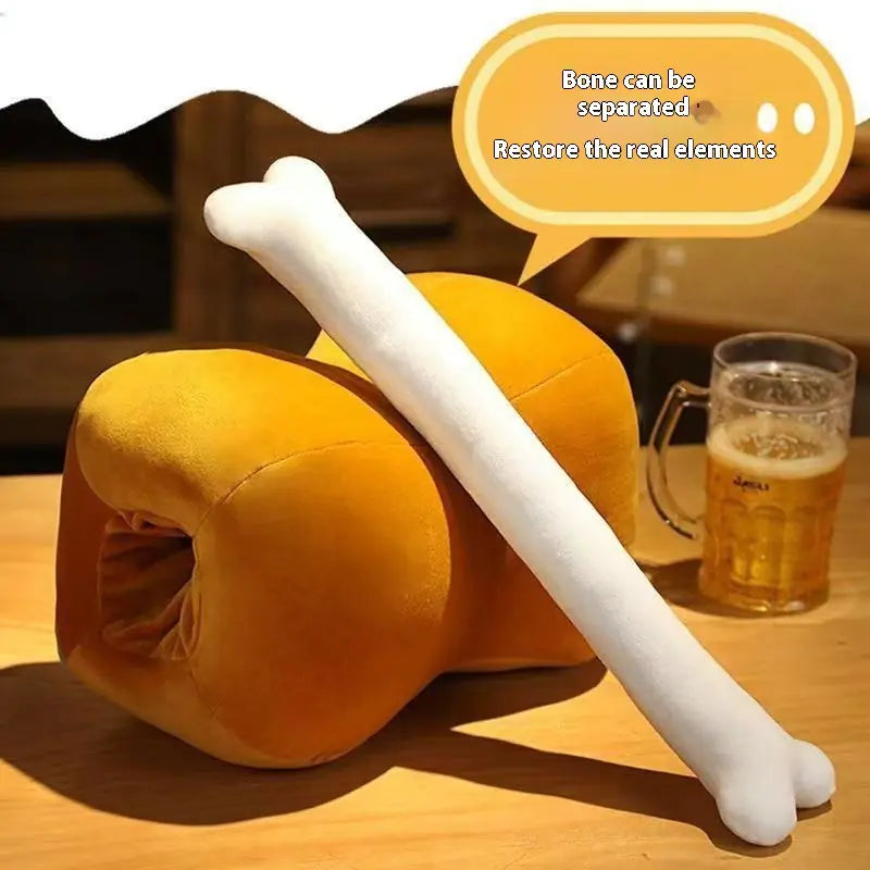 MeatStick Cuddler 🦴 – Squishy Bone Plush for Lounging & Decor